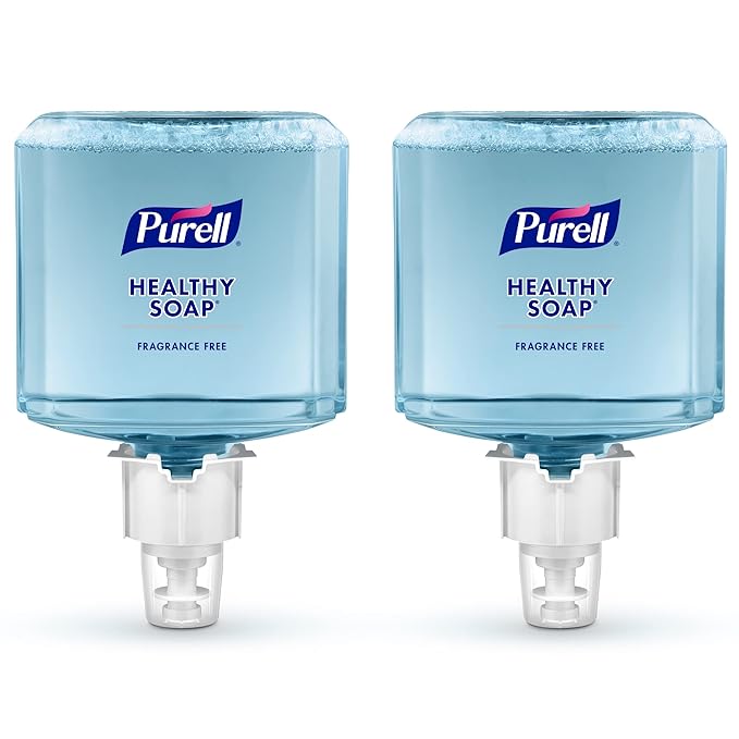 PURELL Brand HEALTHY SOAP Gentle & Free Foam, Fragrance Free, 1200 mL Hand Soap Refill for PURELL ES4 Manual Soap Dispenser (Pack of 2) - 5072-02 - Manufactured by GOJO, Inc.