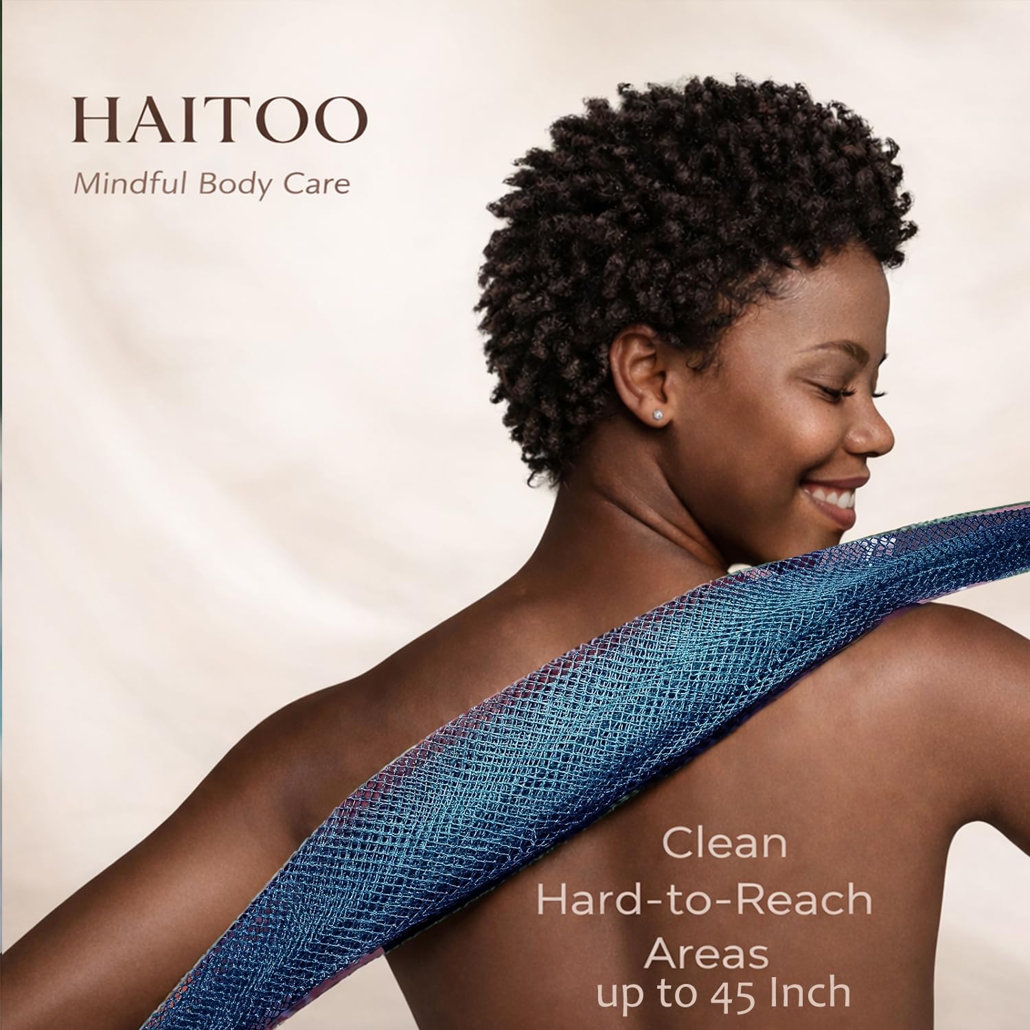 African Net Sponge Authentic, 3 Pieces African Exfoliating Net Sponge Body Back Scrubber Exfoliating Washcloth for Shower Bath for All Types Skin (Brown+Yellow+Green, 3 Pcs)