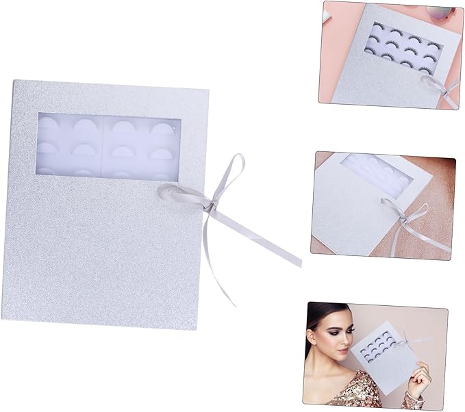 SHERCHPRY Empty Eyelash Organizer Box with Tray Lightweight and Durable False Eyelash Storage Case with Transparent Window for Easy Viewing for Travel Office and Gatherings Capacity