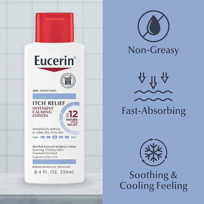Eucerin Skin Calming Itch Relief Body Lotion, 8.4 FL OZ