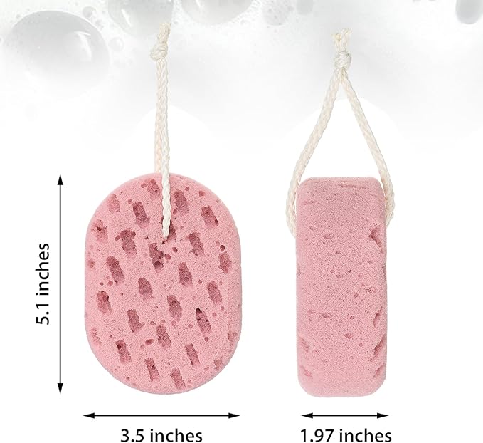 Boao 8 Pcs Bath Sponge for Women Men, Soft Shower Sponge Body Wash Scrubber Gentle Cleaning Loofahs for Shower(Brown, Lilac, Gray, Bright Green,Solid Color)