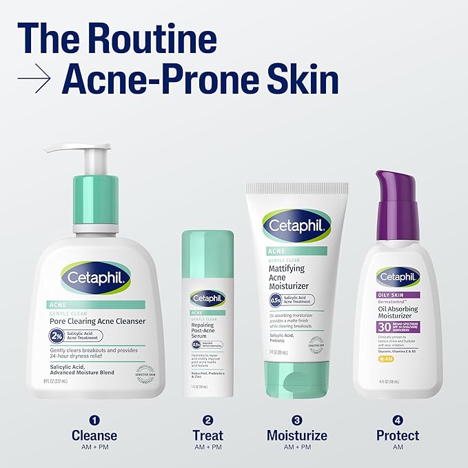 Cetaphil Gentle Clear Acne Foaming Face Wash, 2% Salicylic Acid, 8 fl oz
