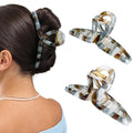 Large Butterfly Hair Claw Clips with Long Thick Hair Big 5.1" Ripple Clips Hair Accessories for Women Girls Gifts 2 Pcs