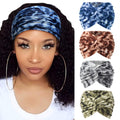DRESHOW 4 Pack Turban Headbands for Women Wide Vintage Head Wraps Knotted Cute Hair Band Accessories