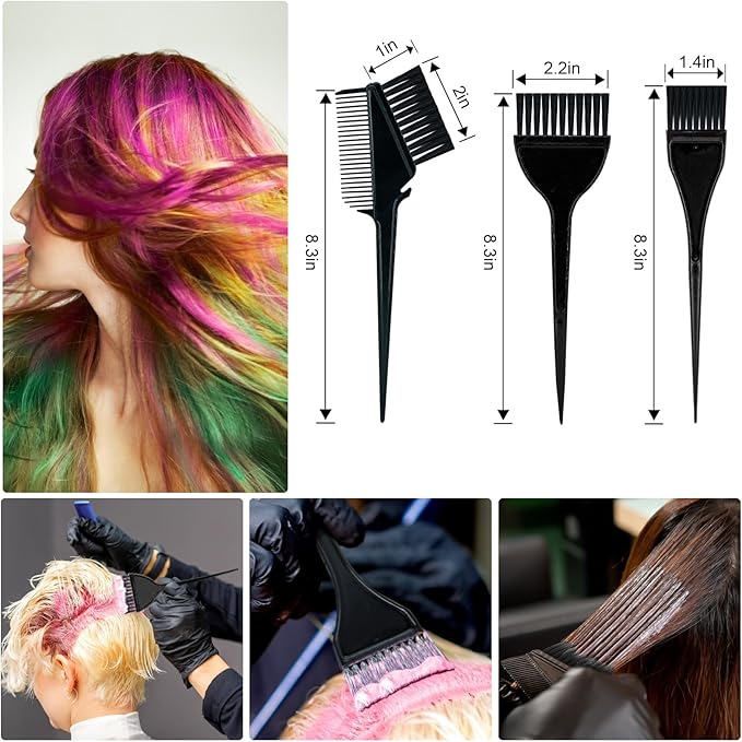 Xarchy 12 Pcs Hair Bleach Kit Professional Hair Coloring Products with Hair Dye Brush, Hair Color Bowl, Earmuffs, Hair Clips for Salon Hair Dye, Hair Color at Home, Hair Highlighting