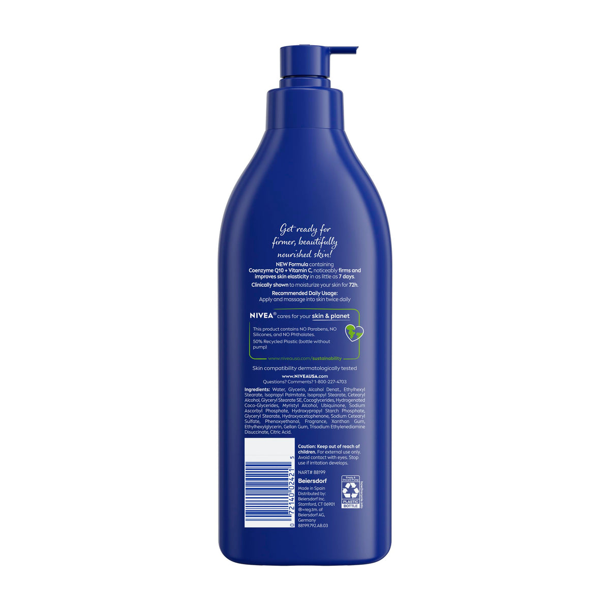 NIVEA Nourishing Hydration Skin Firming Body Lotion, 16.9 FL OZ