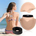 Sunscreen Applicator with Replaceable Body Sunblock Lotion Sponge 1.86oz Sunscreen Sponge Applicator Refillable Portable Silicone Washable for Women Adults Family Travel Size (khaki)
