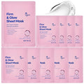 varuza Firm & Glow Sheet Mask with Vegan Collagen Semi-Gel Sheet Biodegradable 100% Cellulose Semi-Gel Sheet for Anti-Aging Hydration Elasticity Peptide Complex-9 Niacinamide 10 Count