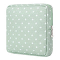 Desing Wish Sanitary Pad Storage Bag Portable Period Bag for Teen Pads/Sanitary Napkins/Small Tampons, Sanitary Napkin Storage Bag First Period Gifts for Teen Girls (Green Dot)