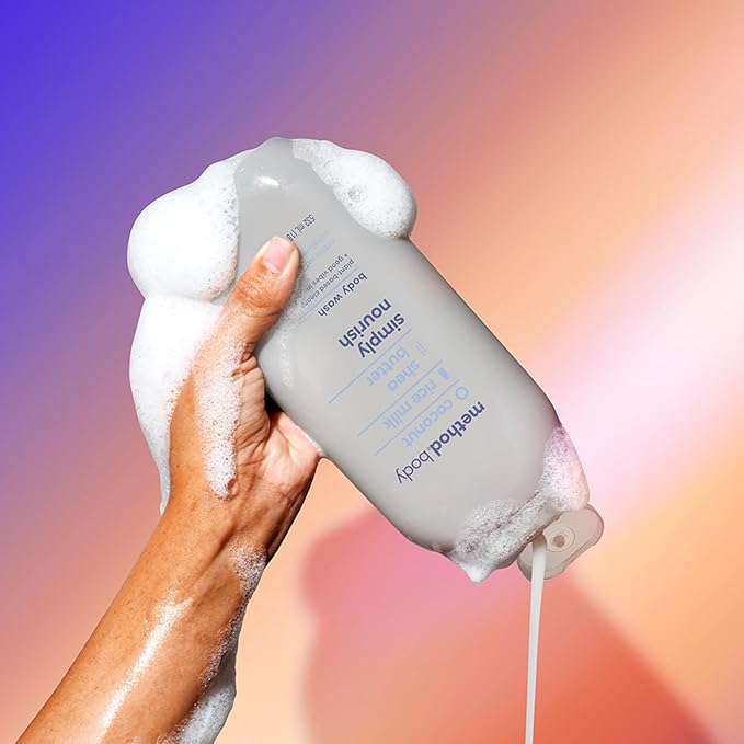 method Body Wash, Simply Nourish - Leaves Skin Feeling Soft & Moisturized, Made Without Parabens, Notes of Coconut, Rice Milk & Shea Butter, 18 fl oz - 6 pack