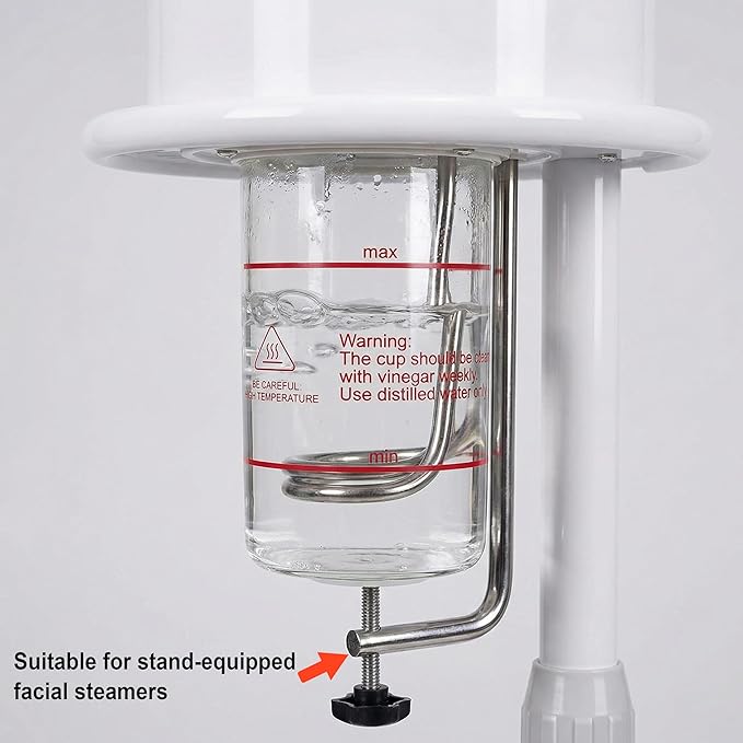 Elitzia Professional Glass Facial Steamer Jar with Leak-Proof Seal Ring Replacement Part Steamer Accessory ETBL0 (Height 17cm)
