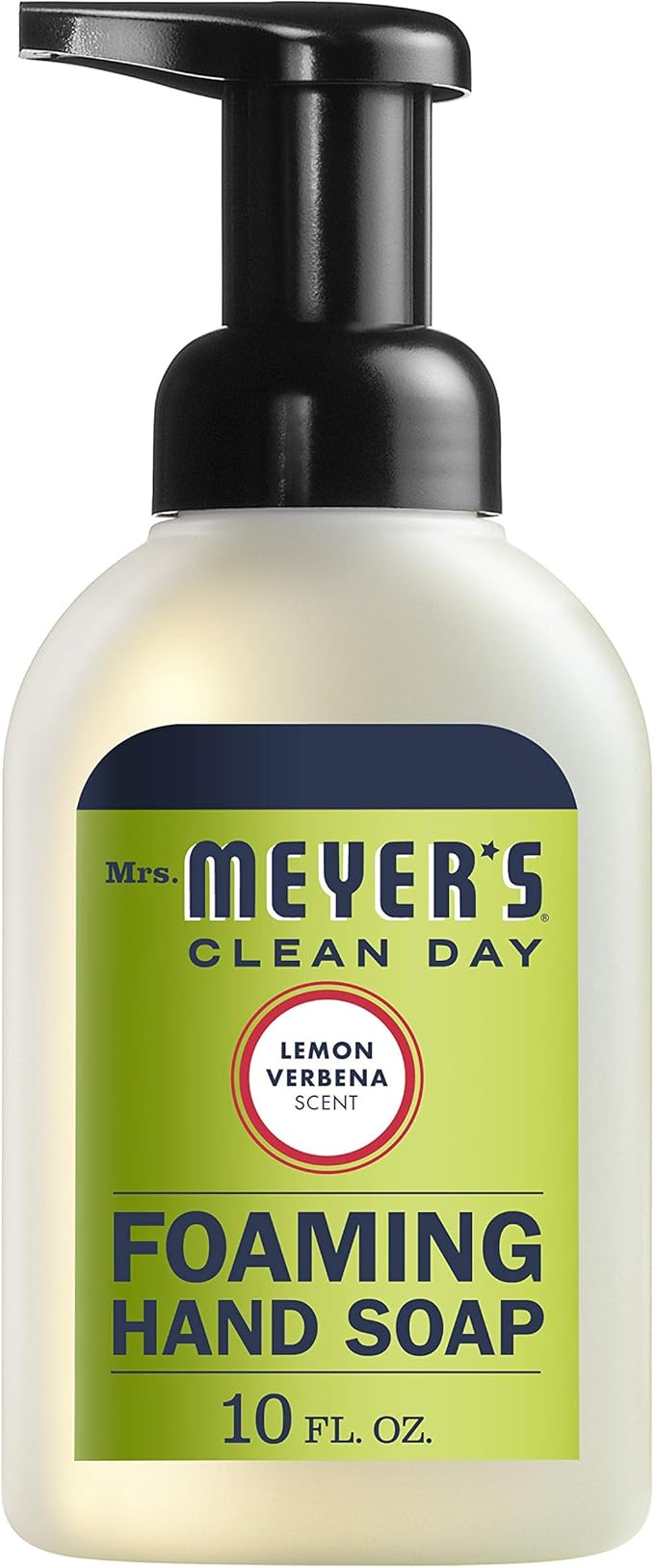 Mrs. MEYER'S CLEAN DAY Foaming Hand Soap, Lemon Verbena, 10 Fl Oz (Pack of 4)