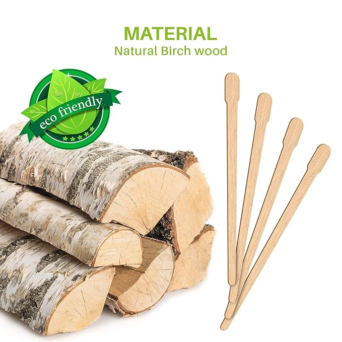 Mibly 600 Pcs Wooden Wax Sticks - Eyebrow, Lip, Nose Small Waxing Applicator Sticks for Hair Removal and Smooth Skin - Spa and Home Usage