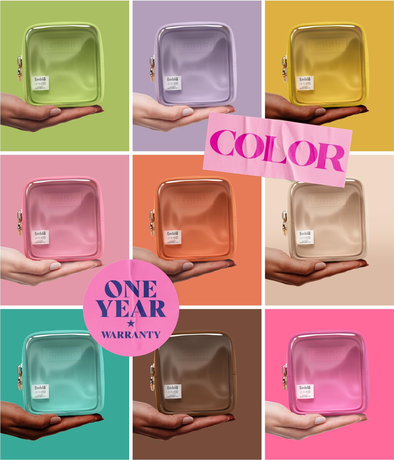 Makeup Bag for Women, Travel Cosmetic Organizer, Waterproof Toiletry Pouch