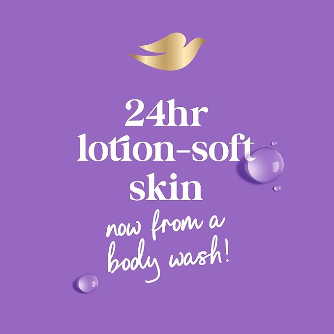 Dove 24hr Lotion Body Wash Relax Lavender Oil & Chamomile, 30.6 oz | Hydrating body wash with MicroMoisture and a calming lavender and chamomile scent