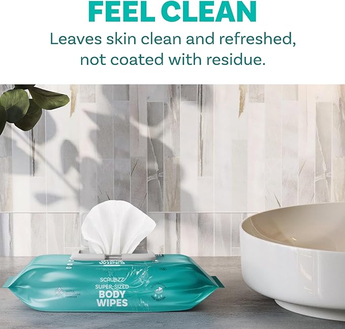 Adult Wipes for Elderly, Extra Large 8” x 12” – Thicker, Premium & Extra Moist No Rinse Whole Body Bathing & Incontinence Wipes – For Men and Women, Bed Bathing & Daily Hygiene – 600 Count