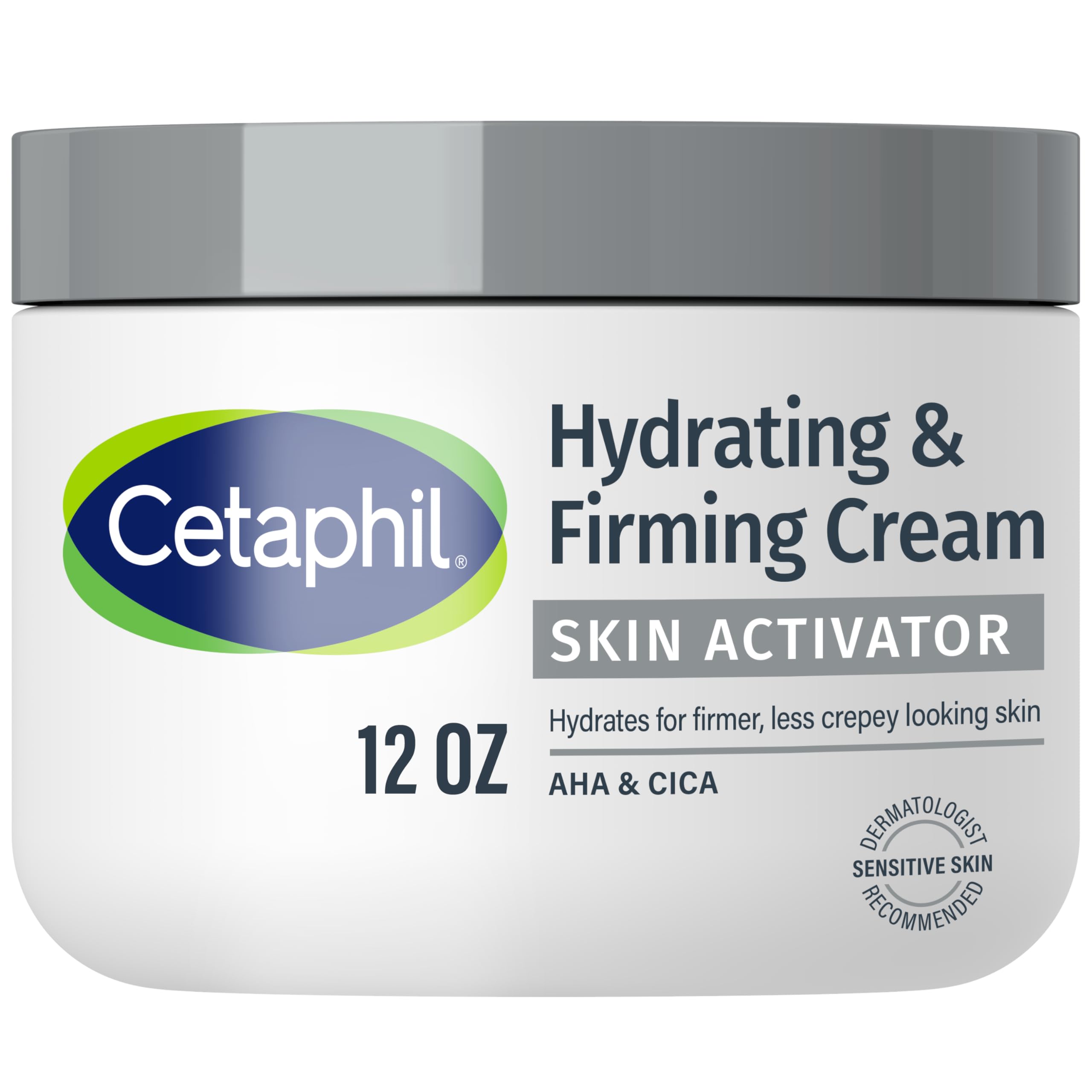 Cetaphil Skin Activator Firming Body Cream, AHA + CICA, 12 oz