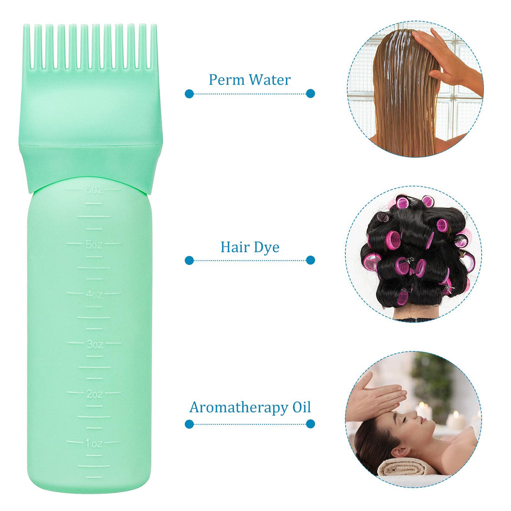 Cosywell Root Comb Applicator Bottle 6 Ounce 3 Pack, White Blue Green