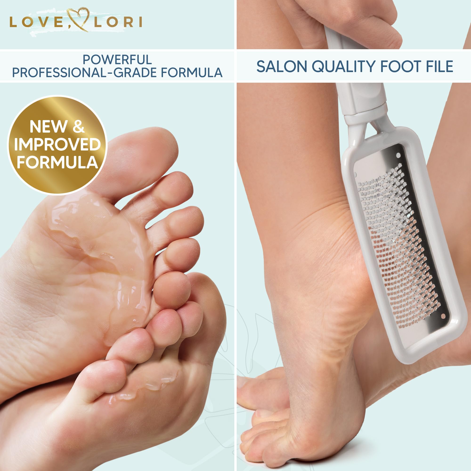 Love Lori Foot Callus Remover Kit - Gel & Foot Scraper for Dead Skin, 6oz