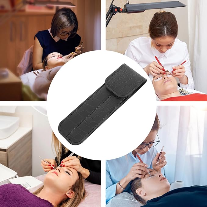 FRCOLOR lash cluster nail art tools leather travel nail tools for tweezer case magnetic tweezer case for eyelash extensions eyelash magnetic