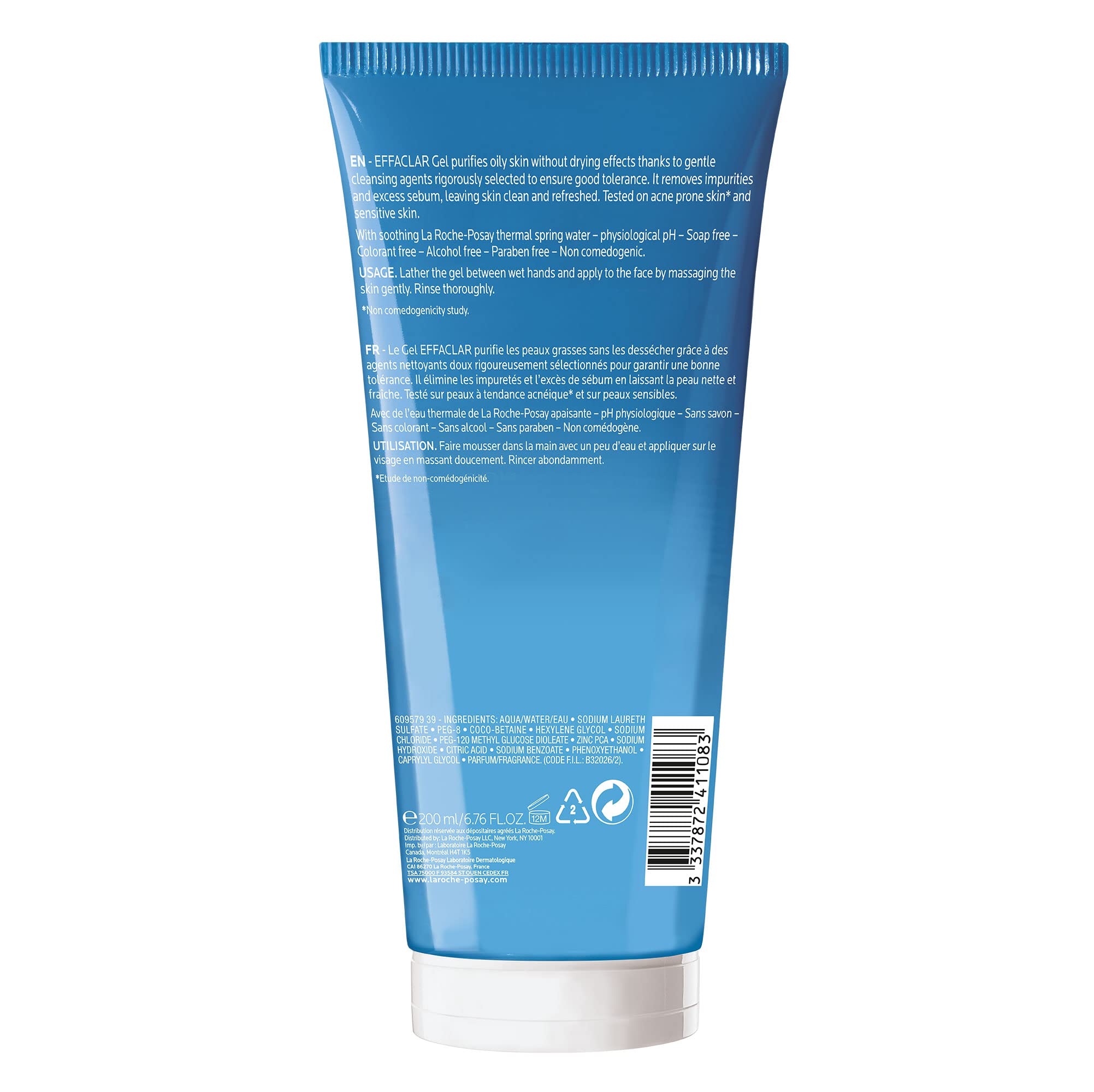 La Roche-Posay Effaclar Foaming Gel Cleanser for Oily Skin, 6.76oz