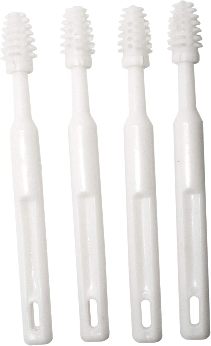 Rehabilitation Advantage Gum, Teeth, & Tongue Massage Brushes, Set of 4,White