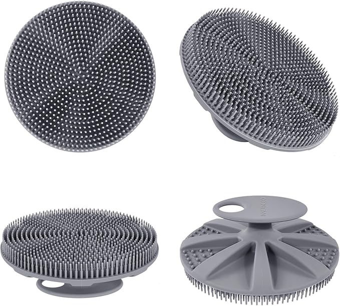 INNERNEED Food-Grade Soft Silicone Body Scrubber Shower Brush, Pack of 4