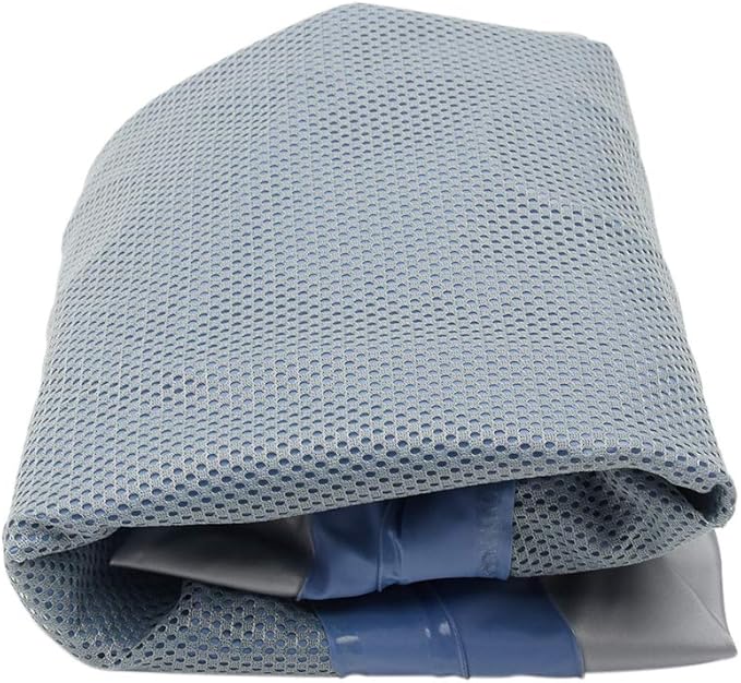 Hot Tub Booster Cushion w/Suction Cups, Inflatable Spa Cushion PVC Bathtub Pillow, Soft Seat Back Support Tub Booster Pad for Adults at Home Spa & Rest (Blue)