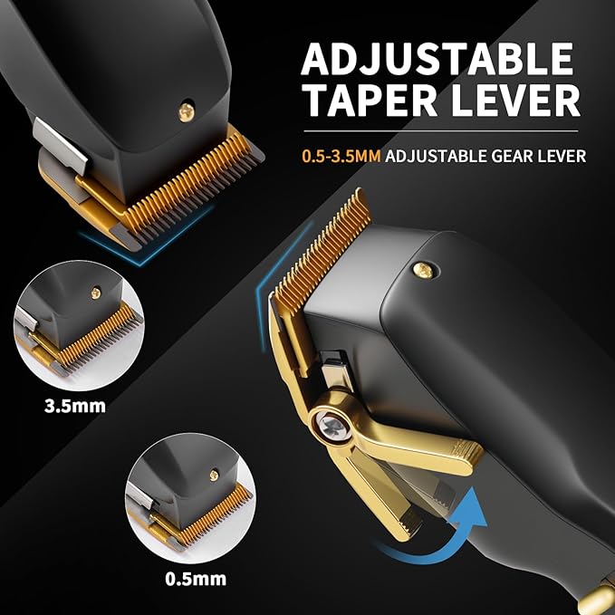 Elehomyou Hair Clippers for Men, Cordless Hair Trimmer for Men with 8 Color-Coded Guard, Professional Hair Cutting Kit for Head, Beard, Face, Neck & Manscaping, Barber Clippers, Ideal Gift, 15Pcs