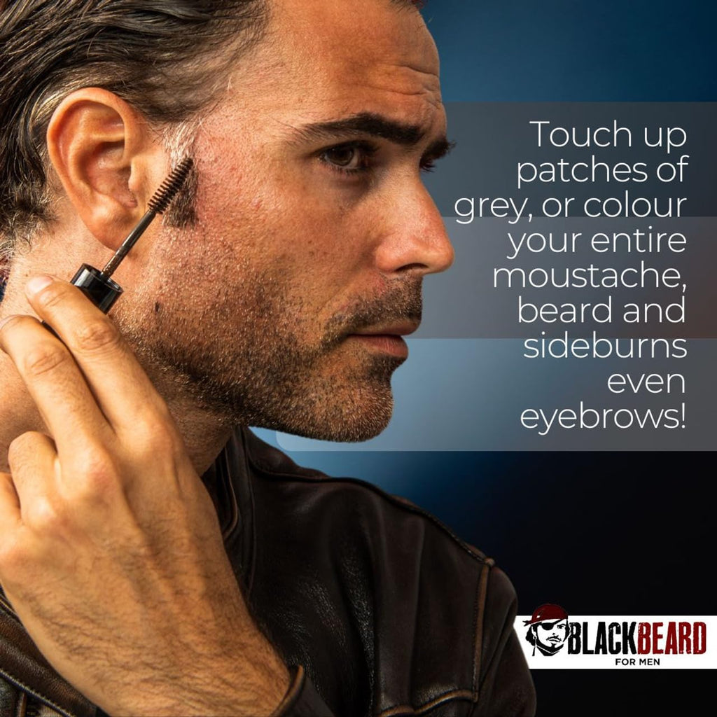 Blackbeard for Men Instant Beard Color, Brown/Auburn, 3 Pack