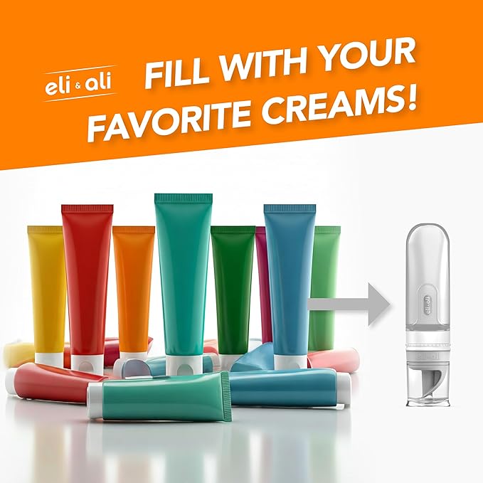Eli & Ali Swiper Tube - Diaper Rash Cream Dispenser/Applicator with Travel Size Refillable Silicone Tube for Creams, Chest Rubs, etc. - Alternative to Diaper Cream Spatula, Grey, 1 Pack