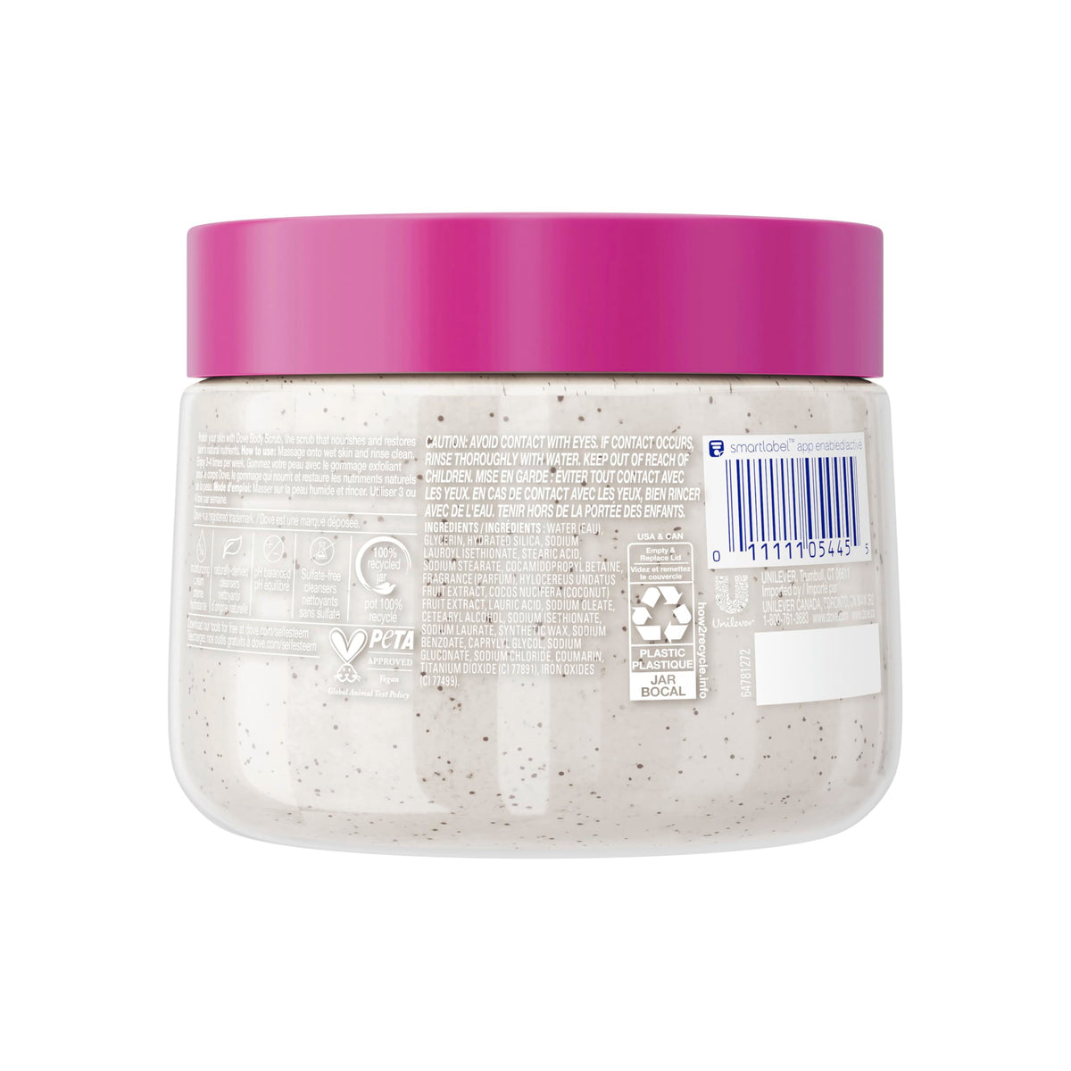 Dove Body Scrub Dragon Fruit & Coconut Cream Body Scrub Exfoliates and Deeply Nourishes for Smooth, Radiant Skin 15 oz