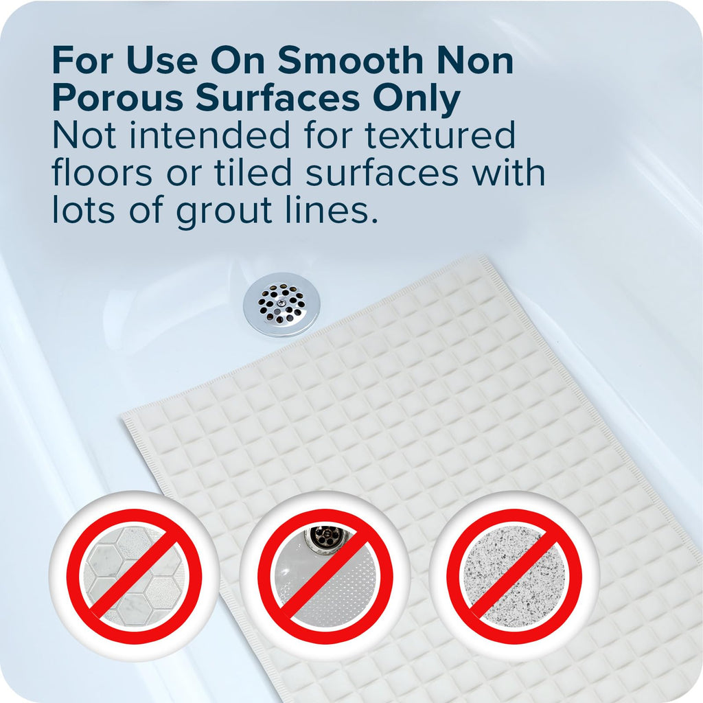 SlipX Solutions Pillow Top Cushioned Bath Mat, Non Slip Comfort Underfoot, 700 Air-Filled Pillows, Soft Shower Mat, Strong Suction Cups, Cream, 27" x 15.5"