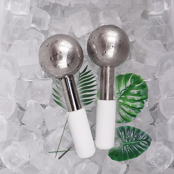 Unbreakable Cryo Stick for Beauty Routines,360 Ice Globes for Face & Eyes,Portable Facials Cold Roller Colling Globes Unbreakable Stainless Steel Cryo Stick