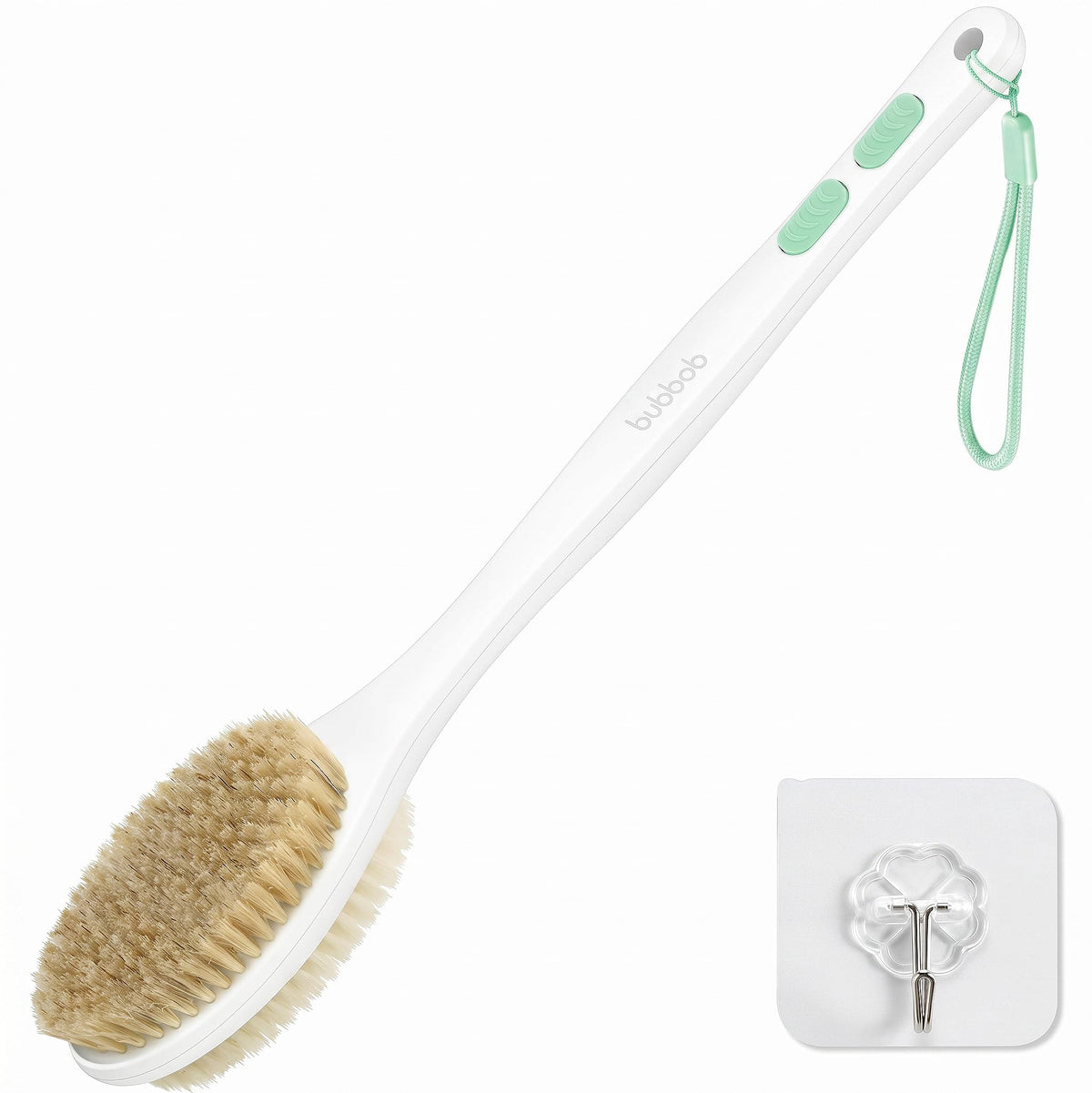 Bubbob Back Scrubber for Shower with Long Handle,Green