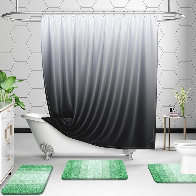 OLANLY Microfiber Bathroom Rugs Sets 3 Piece, 36"x24"+24"x16"+24"x20"