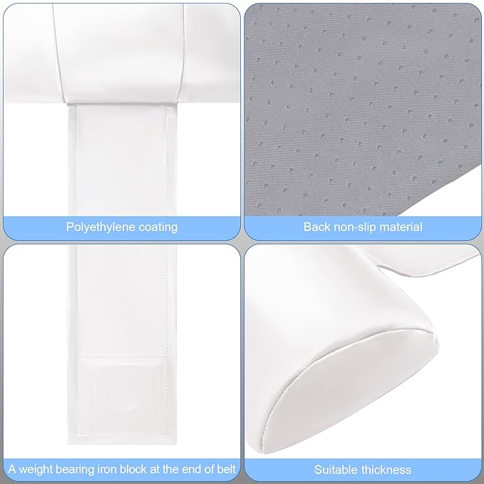 Pinkunn 2 Pcs Hot Tub Headrest Bathtub Headrest Pillow Waterproof Spa Head Pillows with Weighted Back for Bath Neck Head and Back Support Women Men(White)