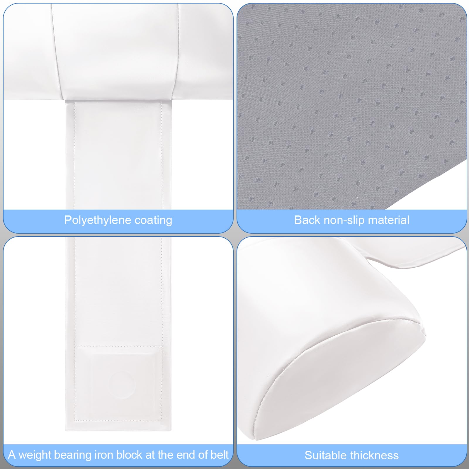 Pinkunn 2 Pcs Hot Tub Headrest Bathtub Headrest Pillow Waterproof Spa Head Pillows with Weighted Back for Bath Neck Head and Back Support Women Men(White)