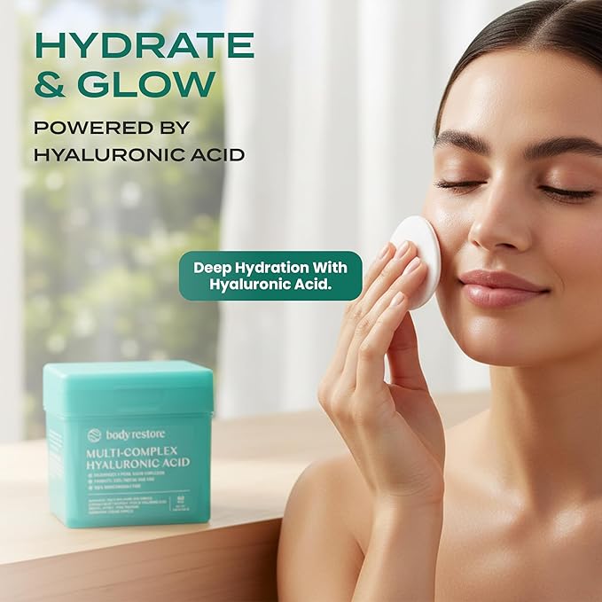 Body Restore Niacinamide Cooling Jelly Toner Pads – Fathers Day Gift for Dad, Korean Skin Care, Face Wipe with Hyaluronic Acid, Birthday Gifts for Women and Men – Cooling Jelly
