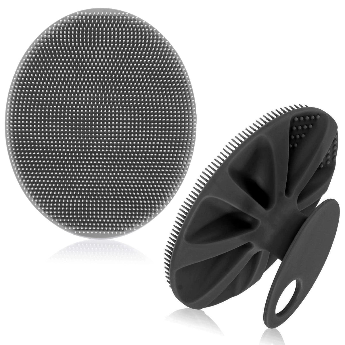 INNERNEED Silicone Body Cleansing Brush Exfoliating Scrubber, Dark Green