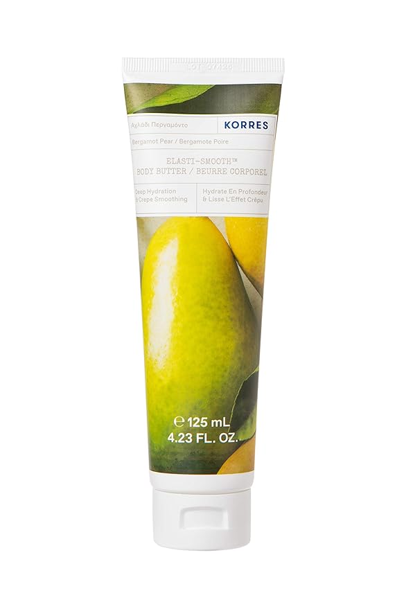 KORRES Elasti-Smooth Bergamot Pear Body Butter Cream, 4.23 fl oz