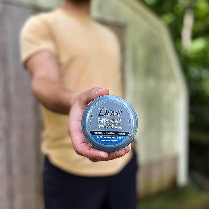 Dove Men+Care Ultra Hydra Cream, Face, Hands and Body care, All Skin Types, 5.07 Oz