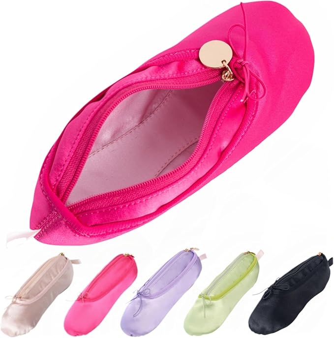 CECKQUE Ballet Pointe Shoe Makeup Bag Dance Recital Gifts for Girls