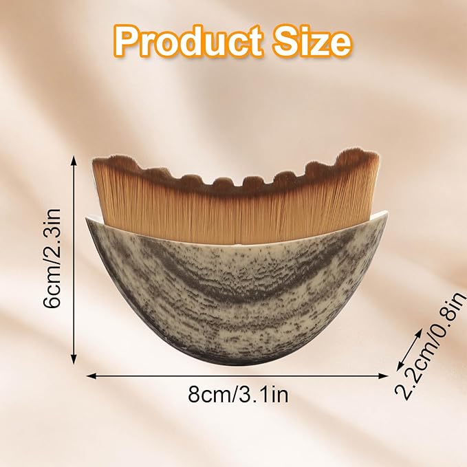 Lymphatic Contour Face Brush 2 Pack, Lymphatic Face Brush, Ergonomic Facial Cleansing Brush Fit Skin Precisely for Chin Jawline Sculpting, Relieve Fatigue, Portable Gua Sha Alternative (Brown-1)