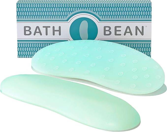 BATH BEAN Luxury Body Stopper, Anti-Slip Spa Accessory, Holds Reclined Position in Bath to Fully Release Tension, Bathe Comfortably Hands Free, and Keep Your Hair Dry. Recline, Relax, Stay Put!