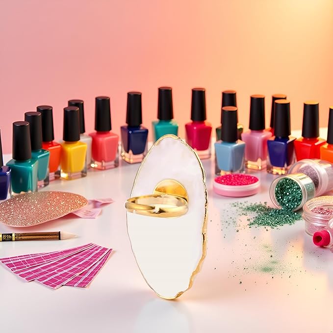 Yellow Resin Nail Art Palette Nail Mixing Palette Polish Holder Drawing Color Palette Nail Art Painting Palette Manicure Tool,Attractive Processed Makeup Palettes