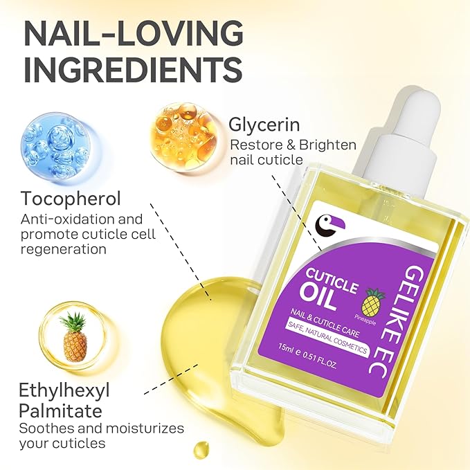 gelike ec Cuticle Cream Nail Treatment: Organic Natural Balm Moisturizing Repair Cuticles - Quick Absorption Deeply Nourish Nails for Frequent Hand Use Light Peach Scent 20g