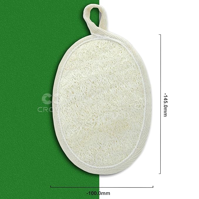 CROVIN Natural Loofah Exfoliating Body Scrubber, Shower Loofah Sponge Pack