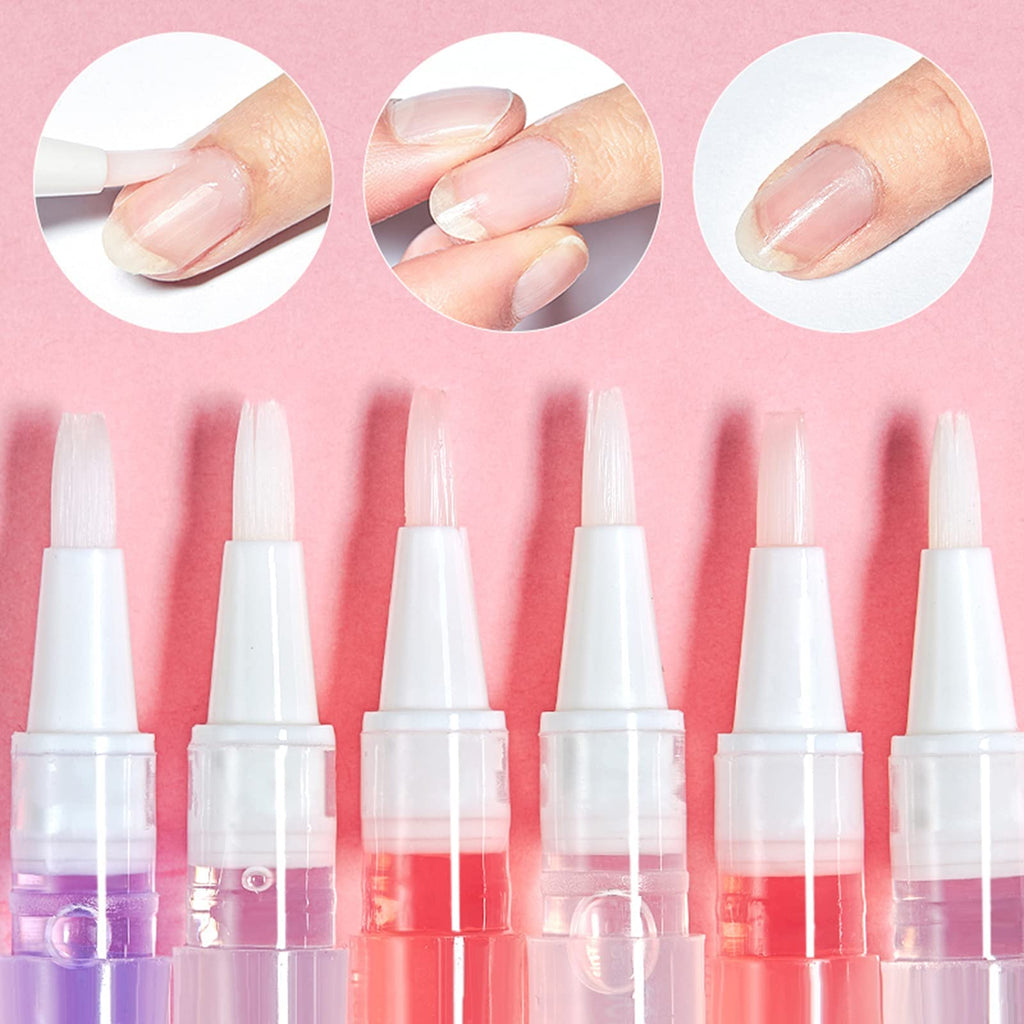 SULLMAR Nail Cuticle Oil Pen 18 Scents Gel Nail Oil Pen Nourishment Polish With Vitamins Moisturized Cuticle Care