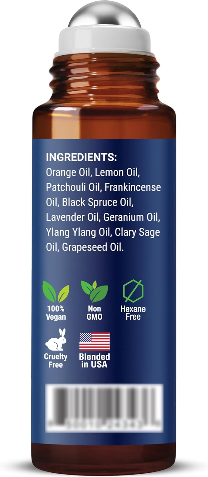 Stress Relief Essential Oil Roll-On 10 ml for Aromatherapy and Relaxation